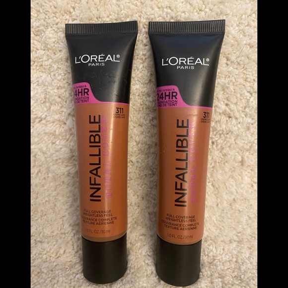 ⚫️- 2 L’Oréal Infallible Creme Cafe 311 total coverage foundation